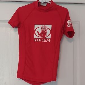 Body Glove Red Short Sleeve Rash Guard
